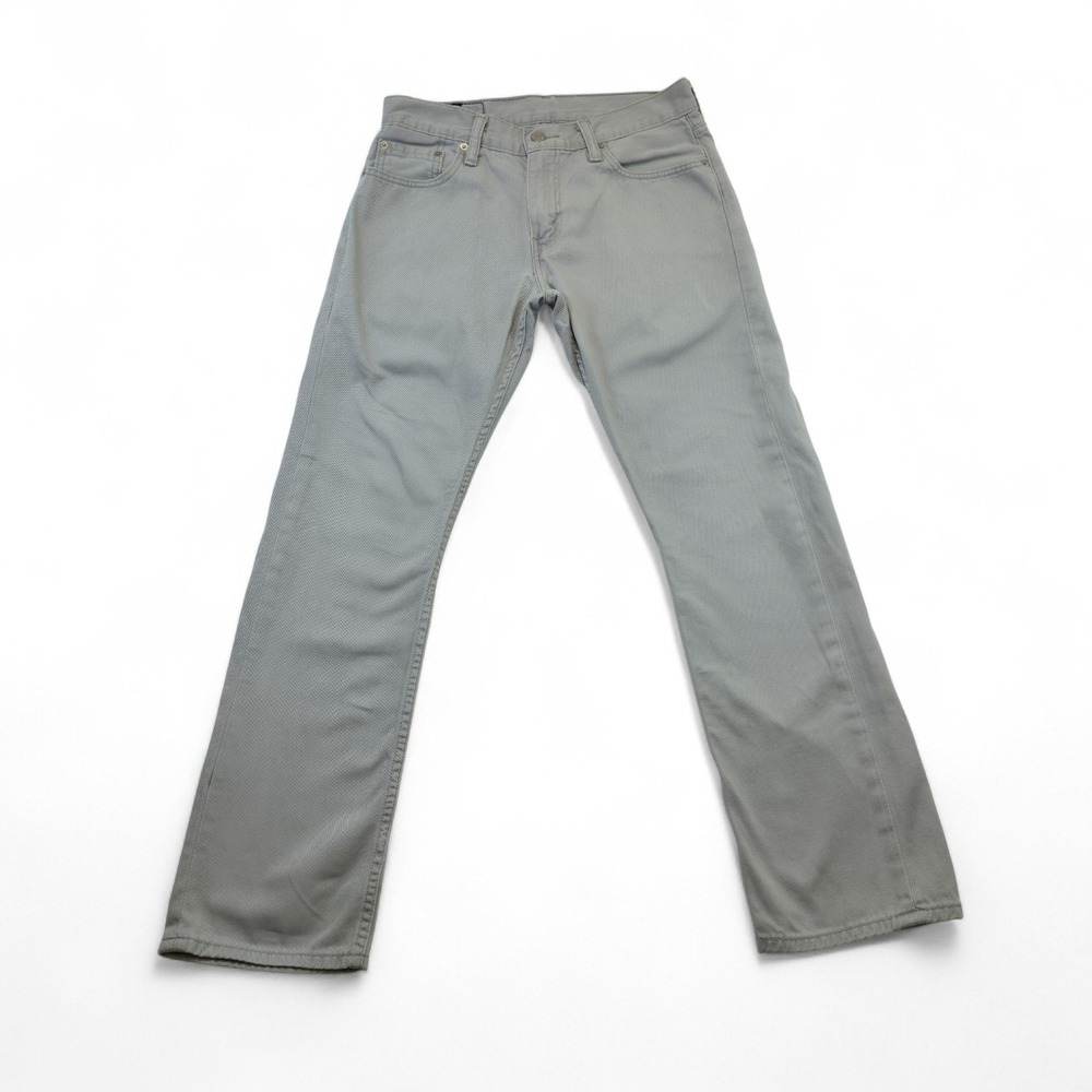 Levi's 514 Slim Straight Gray Jeans Men's 29x30 100% Cotton Denim Casual Retro